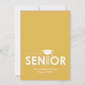 2023年度 ゴールド 卒業発表カード 招待状 (裏面)