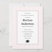 2023年度 タイプライター ピンク 卒業写真 招待状 (裏面)