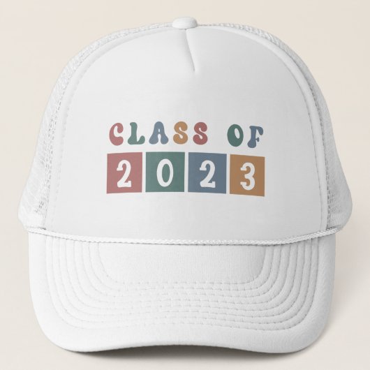 2023年度 レトロ 学校 大学 卒業記念ギフト キャップ (正面)