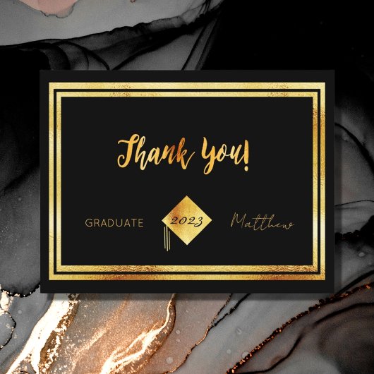 2023年度 卒業おめでとう 黒金 ポストカード
