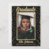 2023年度 卒業パーティー ゴールド シニア 高校卒業生 招待状 (正面)