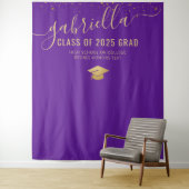 2023年度 卒業写真撮影用 紫色の背景 タペストリー (インサイチュ)