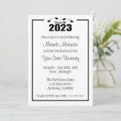 2023年度 卒業式招待状（黒い帽子） 招待状 (スタンド正面)