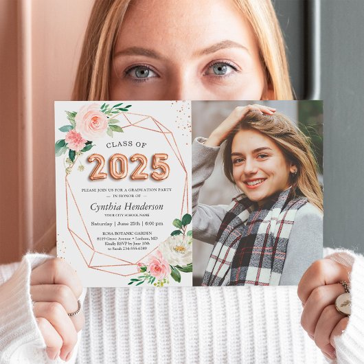 2023年度 卒業式風船文字写真 卒業祝賀会 招待状