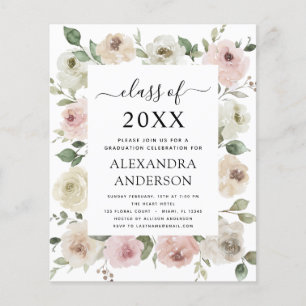 2023年度 卒業式 ダスティローズピンク 花 チラシ