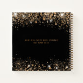 2023年度 卒業記念 黒金グリッター ゲストブック ノートブック (裏面)