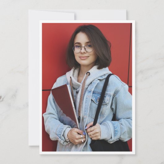 2023年度 多枚写真 卒業おめでとうございます 招待状 (裏面)