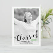 2023年度 現代の卒業写真 スクリプト セージグリーン 写真 招待状 (スタンド正面)