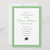 2023年度 現代の卒業写真 スクリプト セージグリーン 写真 招待状 (裏面)