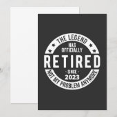 2023年引退 招待状 (正面/裏面)