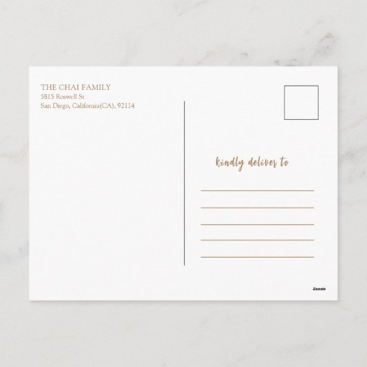 2023年新中国の年紙カット〔占星術の〕十二宮図ウサギ標識 シーズンポストカード (裏面)