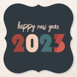 2023年新年おめでとう季節のクリスマス ペーパーコースター