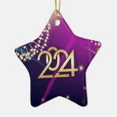 2023年新年おめでとう。Fireworksのデザイン セラミックオーナメント (左)