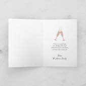 2023年新年バラ金ゴールド金属グリッター シーズンカード (内部)