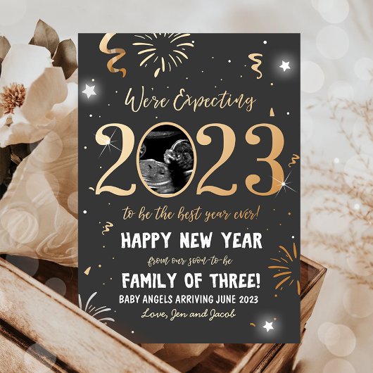 2023年新年妊娠のお知らせカード シーズンカード