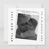 2023年新年白黒写真カード カード (正面)