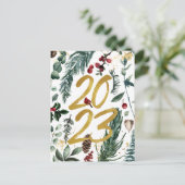 2023年新年金ゴールド紙吹雪フェスティバルパインボー ポストカード (スタンド正面)