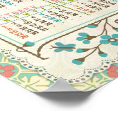 2023年暦年ビクトリアンアールヌーボー |カスタム ポスター (角)