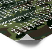 2023年月曆 カモフラージュ 写真3枚追加 ポスター (角)