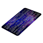 2023年月次カレンダー星雲 マグネット (左側)