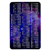 2023年月次カレンダー星雲 マグネット (縦)