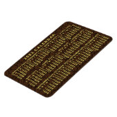 2023年月次カレンダー濃いコーヒー豆 マグネット (左側)