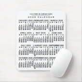 2023年月次カレンダー白黒名前をカスタムする マウスパッド (マウス)