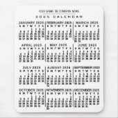 2023年月次カレンダー白黒名前をカスタムする マウスパッド (正面)