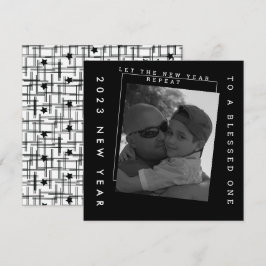 2023年正月白黒写真 カード