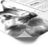 2023年水彩兔年カレンダーポスター ポスター (角)