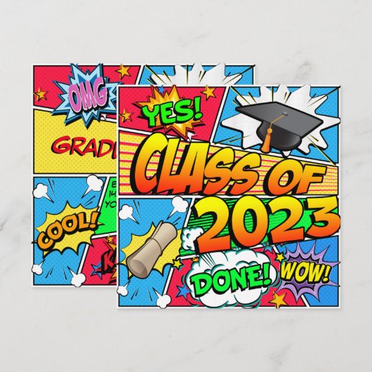 2023年漫画書 招待状 (正面/裏面)