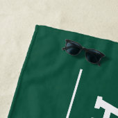 2023年版ダークグリーンカスタム研究科名 ビーチタオル (インサイチュ)