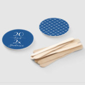 2023年版ブルーホワイトパターン ハンドファン (組立なし)