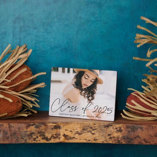 2023年版黒モダン台本卒業写真のクラス フォトプラーク (側面)