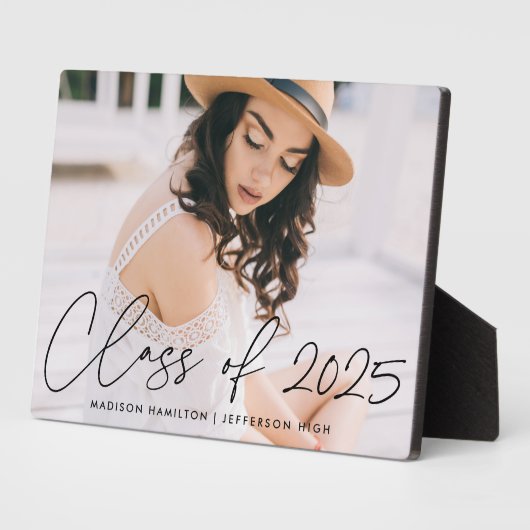 2023年版黒モダン台本卒業写真のクラス フォトプラーク (側面)