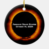 2023年環状太陽の食 セラミックオーナメント (裏面)