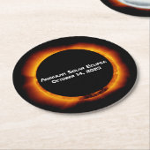 2023年環状太陽の食 ラウンドペーパーコースター (アングル)