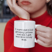 2023年生き延び食料品のマグ引用文を使用しておもしろいいる コーヒーマグカップ