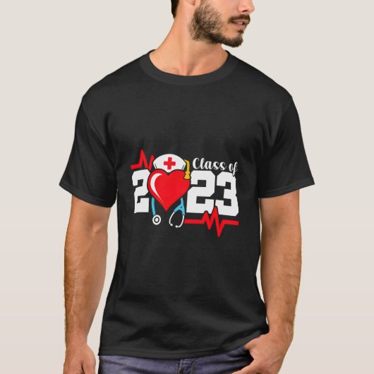 2023年看護学校卒業生 看護師 卒業 Tシャツ (正面)