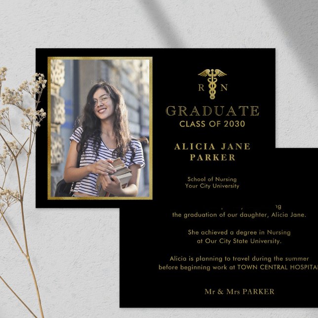 2023年看護学校卒業金ゴールドエレガント写真 (クリエイターアップロード済み)