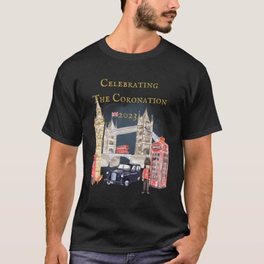 2023年祝王チャールズIii Lの戴冠式 Tシャツ (正面)