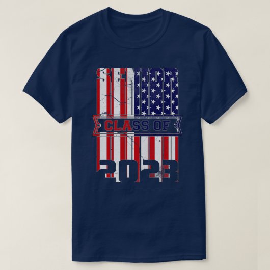 2023年米国国旗のクラス Tシャツ (デザイン正面)