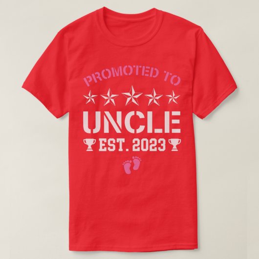 2023年素晴らし伯父に昇進した女の子プレグナン Tシャツ (デザイン正面)