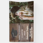 2023年素朴写真卒業2023年ウッドパターンクラス 横断幕 (縦)