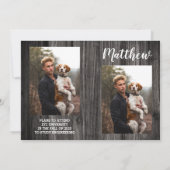 2023年素朴卒業パーティーのワゴンホイールクラス 招待状 (裏面)