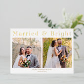 2023年結婚記念 モダン ホリデー フォトカード (立ち正面)