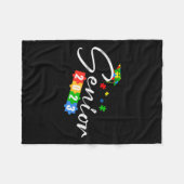 2023年自閉症啓発学校卒業生 フリースブランケット (正面(横))