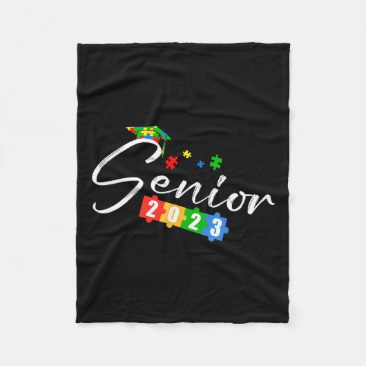 2023年自閉症啓発学校卒業生 フリースブランケット (正面)