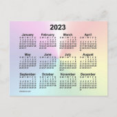 2023年虹の雲ミニカレンダー by Janz ポストカード (正面)