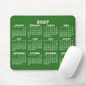 2023年表示カレンダー – 水平 – 緑 マウスパッド (マウス)